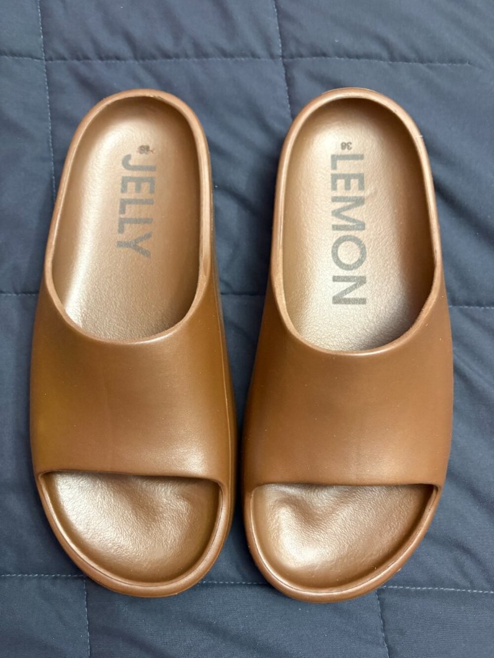 Lemon Jelly Sport Slide Sandals "Azalea" Bronze - Size: EU 38 US 7.5-8 - NIB